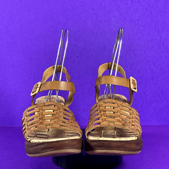 Korks-Ease Women's Size 11 M Marley Tan Ankle Strap Platform Wedges Sandals-NEW - Picture 2 of 8